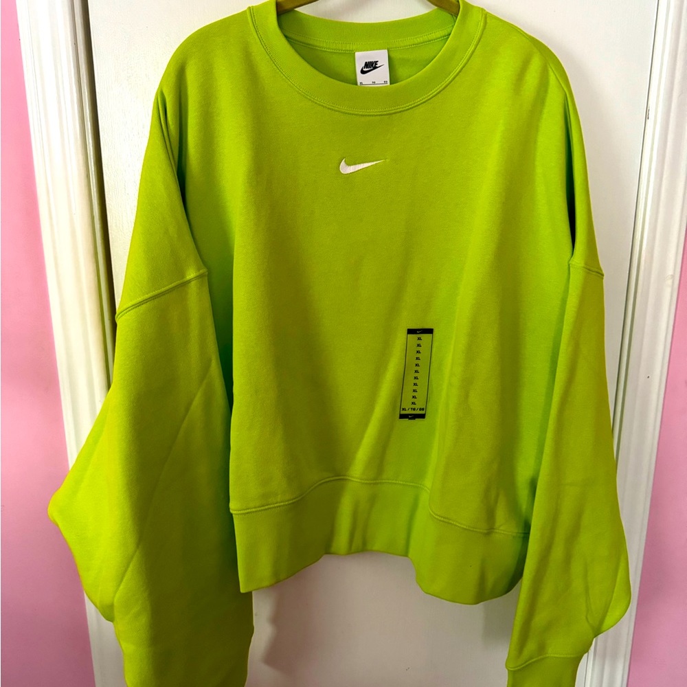 Nike XL lime green sweatshirt